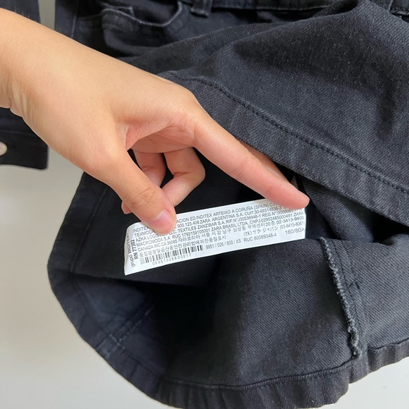 Zara Denim Long Sleeve Mini Dress with belt XS - Picture 6 of 9